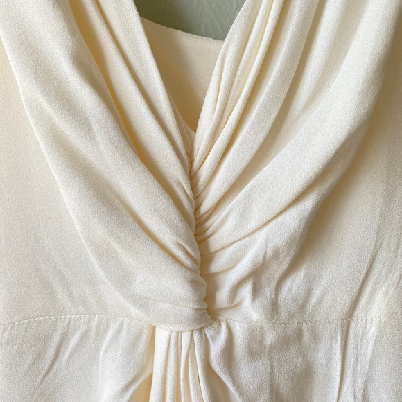 NWT Reformation Bray Dress, Ivory Wedding Dress, Twist Front Formal Gown, Size 8 - Picture 5 of 11